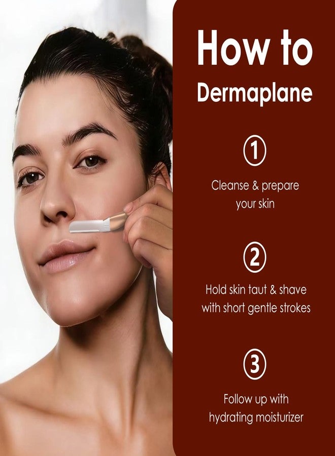 THURLADY Dermaplane Razor for Women Face, Reusable Dermaplaning Tool, Exfoliating Face Razors for Women, Peach Fuzz Remover, Gently Remove Fine Facial Hair for Smoother Skin, 3 Pack - Image 5